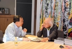 蔡俊章檳城行藝壇奇緣 與林祥雄共探藝術與和平之道