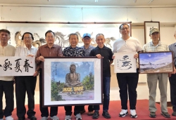 荊樹開花藝韻傳承—江正吉、蔡俊章等七友藝術聯展  彰化八卦山大佛台灣孔子研究院尊師重道盛大開幕夯